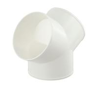Connettore splitter a Y in PVC, 100 mm, 150 mm, 200 mm, in plastica solida, colore bianco, per ventole di aspirazione e cappa, installazione di condotti flessibili o solidi