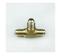 Connettore svasato a T in ottone a 45 gradi SAE standard da 1/4", 3/8", 1/2", 3/4", adattatore per tubo del condizionatore d'aria (senza dado, 15,88 mm 5L8 INCH_TEE)