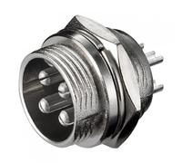 Connettore telaio Goobay per microfono 4 pin maschio grigio
