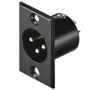 Connettore telaio microfono Goobay XLR 3 pin maschio nero