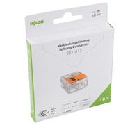 Connettore Terminale 2 Poli Arancione A Leva 4mm 450V 32A 16 Pezzi WAGO