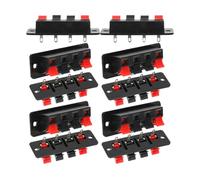 Connettore Terminale Altoparlante a 4 Vie 10 Pezzi, ABS Rame | Collegamento Rapido dei Cavi, Supporto Multi Filo, per Casse e Strisce Led, Nero