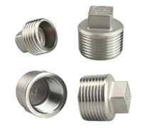 Connettore terminale for tubo da giardino in acciaio inossidabile da 1/2'', 3/4'', 1'', filettatura maschio/femmina, tappo terminale, raccordi di tenuta for tubo in PVC(5Pcs 1I2 Male-Thread)