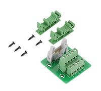 Connettore Terminale Maschio IDC10P 10 Pin, Scheda Breakout con Supporto, Montaggio su Binario DIN Verde - Alta Qualità PCB, Compatibile PLC, Installazione Semplice
