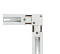Connettore tipo L per binario Monofase Bianco serie "Solid"