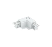 Connettore Tipo "L" SX per Binario Trifase da Incasso Bianco