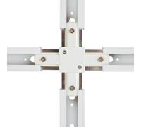 Connettore tipo X per binario Monofase Bianco serie "Solid"