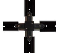 Connettore tipo X per binario Monofase Nero serie "Solid"