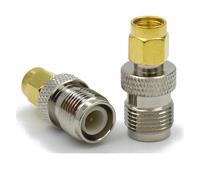 Connettore TNC a SMA RP-SMA Adattatore coassiale RF Spina maschio e jack femmina Terminali for cavi dritti in ottone da 50 ohm(RP-TNC-K to RP-SMA-J,10PCS)