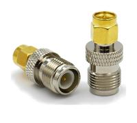 Connettore TNC a SMA RP-SMA Adattatore coassiale RF Spina maschio e jack femmina Terminali for cavi dritti in ottone da 50 ohm(RP-TNC-K to SMA-J,10PCS)
