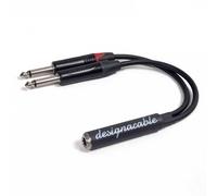 Connettore TRS 6,35Mm A 2X Jack Mono TS 6,35Mm Divisore Stereo, Adattatore L E R