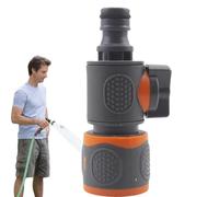 Connettore tubo da giardino - Estensione della valvola della pompa, valvola di controllo a collegamento rapido rivestito in gomma, attacco per tubo dritto, accessorio per pompa da giardino per