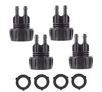 Connettore tubo di irrigazione a gocciolamento da 4 pcs da 1/4 di pollice, tubi con adattatore di rubinetti da giardino da 3/ pollici, raccordi del sistema a goccia per il sistema di irrigazion