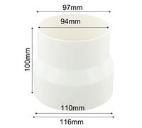 Connettore Tubo Flusso Efficiente per Ventilazione Cucina da 110mm a 100mm