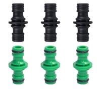 Connettore Tubo Giardino 1/2", 6 Pezzi Doppio Maschio Antigoccia con Guarnizione, Raccordo Estensione per Giardino e Lavaggio Auto