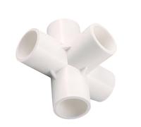 Connettore tubo in PVC multiplo Adattatore di raccordo a cinque vie 3D Cross per l'installazione del tubo dell'acqua Tipo di socket Sistema di irrigazione Five-Connections 25mm
