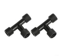 Connettore ugello tipo T con interfaccia a 3 punti per estensione spruzzatore da giardino, raccordo spray agricolo in plastica nera e adattatore per tubo flessibile per accessori di pulizia