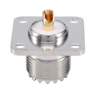 Connettore UHF femmina SO239 per montaggio a pannello o su chassis, con flangia e montaggio su piastra, tazza di saldatura