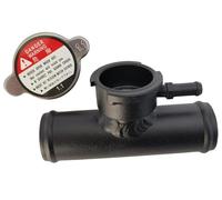 Connettore universale for tubo flessibile del radiatore in alluminio da 32 mm con tappo - Nero, devise anti-perdite