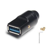 Connettore USB 3.0 femmina con alloggiamento in lega di alluminio Connettore 6mm Presa per cavo