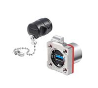 Connettore USB 3.0 impermeabile M24, in metallo, ricarica dati e trasferimento rapido, per computer desktop, con cavo da 1 m (presa a 4 fori)