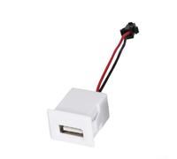 Connettore USB a DC 5V 1A per materiale PA Connettore USB a DC(White) | per materiale PA per robusto, resistenza al fuoco, stabile, 10cm lunghezza, presa per femmina SM