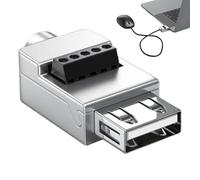 Connettore USB - da 0,94 pollici | Adattatore cavo senza saldatura: involucro argento, conduttore in rame puro con interfaccia in nichel per unità, tastiera, mouse, stampante, cone