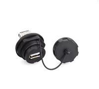 Connettore USB impermeabile per montaggio a pannello, presa USB 2.0/3.0 femmina a femmina, blocco a baionetta IP67, presa per montaggio a pannello per uso esterno, industriale e marino (montaggio a