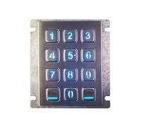 Connettore USB Matrix 3x4 con montaggio a pannello Tastiera retroilluminata numerica in metallo impermeabile IP65 for esterni(USB Interface,Esc And Enter)