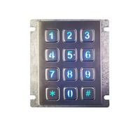 Connettore USB Matrix 3x4 con montaggio a pannello Tastiera retroilluminata numerica in metallo impermeabile IP65 for esterni(PS2 Interface,Star and Hash)