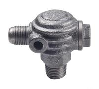 Connettore valvola di ritegno in ferro con tre porte filettate maschio per applicazioni di pompe d'aria e compressori d'aria (20 × 19 × 10 a sinistra)