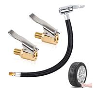 Connettore Valvola Pneumatica,Prolunga Valvola Pneumatici Adattatore Compressore Gonfiaggio Valvola Bici Pompa 10 cm Tubo in Gomma per Gonfiaggio e 2 Valvola del Pneumatico Connettore,per Bici Auto