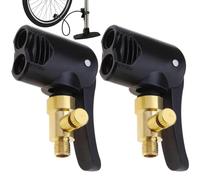 Connettore Valvola Pneumatica Universale,2 pz Ugello Gonfiabile Connettore Valvola Gonfiaggio Pneumatici,Adattatore a Sgancio Rapido In Ottone Clip-On,Connettore Valvola Bici, Per Auto,Bici,Moto