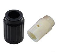 Connettore ventola in plastica ad alta resistenza nero per bianco ad alta | Dado di bloccaggio, foro da 22 mm, fissaggio stabile, evita oscillazioni, facile installazione