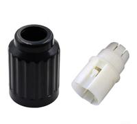 Connettore ventola in plastica ad alta resistenza nero per bianco ad alta | Dado di bloccaggio, foro da 22 mm, fissaggio stabile, evita oscillazioni, facile installazione