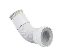 Connettore WC bianco scarico scarico WC lunghezza da 280 a 550 mm flessibile diametro connettore 80/110 × 100/120 mm