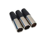 Connettore XLR Aviation da 3/4/5/6 pin, spina femmina, presa maschio, lega di zinco + pin in rame for collegamento video microfono MIC(Male Plug,100pcs,3P)