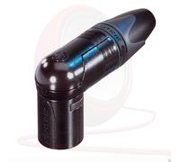 Connettore XLR Maschio A Angolo Destro Neutrik 3 Pin. Corpo Nero, Pin D'Oro.