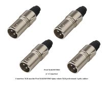 Connettore XLR MASCHIO Proel XLR3MVPRO Spina volante XLR 3 poli a saldare n° 4pz