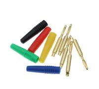 Connettori a banana for cavi for altoparlanti musicali placcati in oro da 100 pezzi da 2 mm(Yellow)