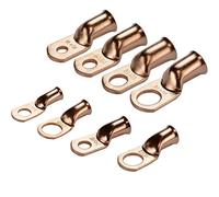 Connettori a crimpare, Kit terminali a crimpare for batteria con capicorda ad anello in rame nudo elettrico, 5 pezzi, dimensioni multiple(25mm²*M8)