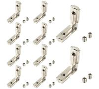 Connettori Angolari Interni a T,Tianher Staffa Angolare T Slot Profilo in Alluminio a Forma di L Lega di Zinco con Viti Carbonio Connettore d'Angolo Interno da 90° (10pcs2020)