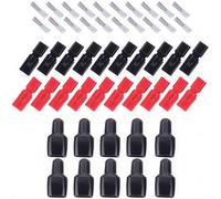 Connettori batteria CESFONJER a collegamento rapido - 10 coppie a connettore rapido 30A 600V Connettore alimentazione Spina batteria + terminali Rosso Nero， per auto, furgoni, moto。