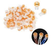 Connettori Cavo Impermeabili Connettori K2 Connettori, 100 Pezzi UY2 K2 Connettori per Giunzione di Cavi Telefonici e di Rete IDC Impermeabili Riempiti con Gel (Arancione)