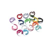 connettori circolari, 100 pezzi/lotto 1,2x8 mm anelli di congiunzione in metallo colorato connettore for gioielli fai da te accessori for la creazione(Mixed)