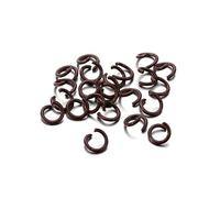connettori circolari, 100 pezzi/lotto 1,2x8 mm anelli di congiunzione in metallo colorato connettore for gioielli fai da te accessori for la creazione(Marron)