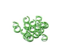 connettori circolari, 100 pezzi/lotto 1,2x8 mm anelli di congiunzione in metallo colorato connettore for gioielli fai da te accessori for la creazione(Green)