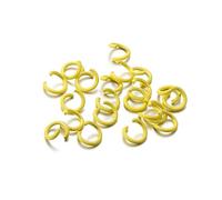 connettori circolari, 100 pezzi/lotto 1,2x8 mm anelli di congiunzione in metallo colorato connettore for gioielli fai da te accessori for la creazione(Yellow)