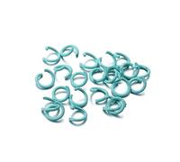 connettori circolari, 100 pezzi/lotto 1,2x8 mm anelli di congiunzione in metallo colorato connettore for gioielli fai da te accessori for la creazione(Blue3)