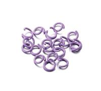 connettori circolari, 100 pezzi/lotto 1,2x8 mm anelli di congiunzione in metallo colorato connettore for gioielli fai da te accessori for la creazione(Purple)